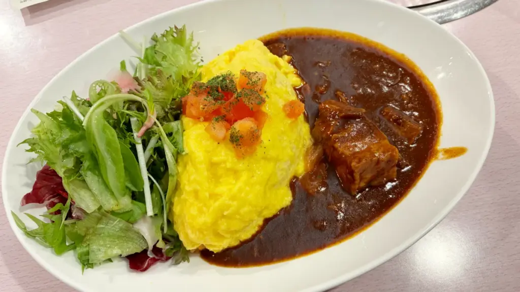 あしかがフラワーパーク レストラン ウェステリア ビーフシチュー＆オムライスのよくばりセット おすすめメニュー