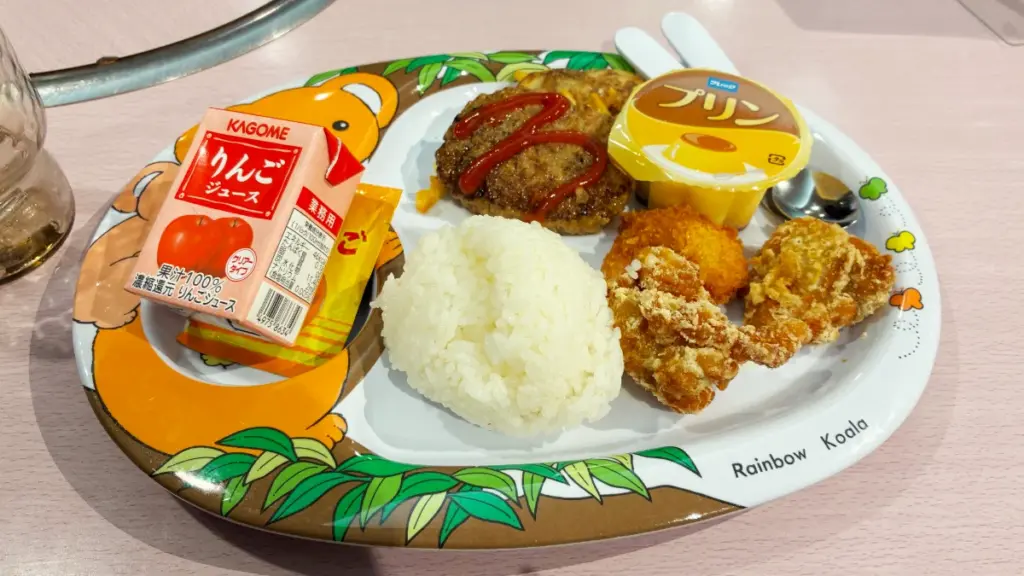 あしかがフラワーパーク 子連れ お子様プレート ハンバーグ エビフライ キッズメニュー